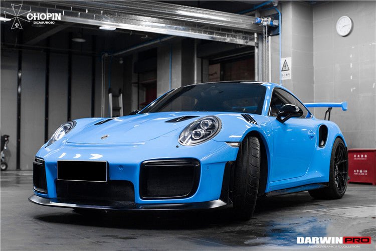 2013 - 2019 Porsche 911 991 Turbo S GT2RS Style Partial Carbon Fiber Front Bumper and Fender